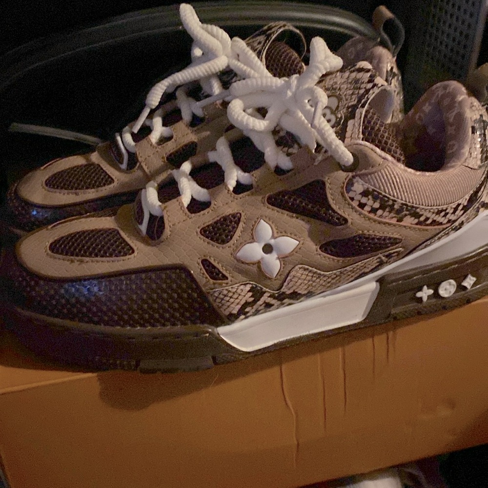 Brown Louis Vuitton skate shoes size 11 brand new
